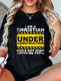 Under Construction Christian Tee - Funny Design, 100% Cotton Unisex Shirt for Gifting & Daily Wear