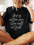 God Is Within Her Faith Tee - 100% Cotton Unisex Top, Soft Breathable Classic Style for Daily Summer Outfits