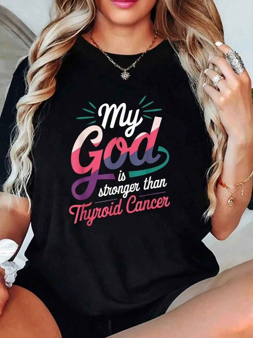 Custom Warrior Survivor T-Shirt Soft Cotton Crew Neck Short Sleeve Wear For Cancer Awareness Support Events