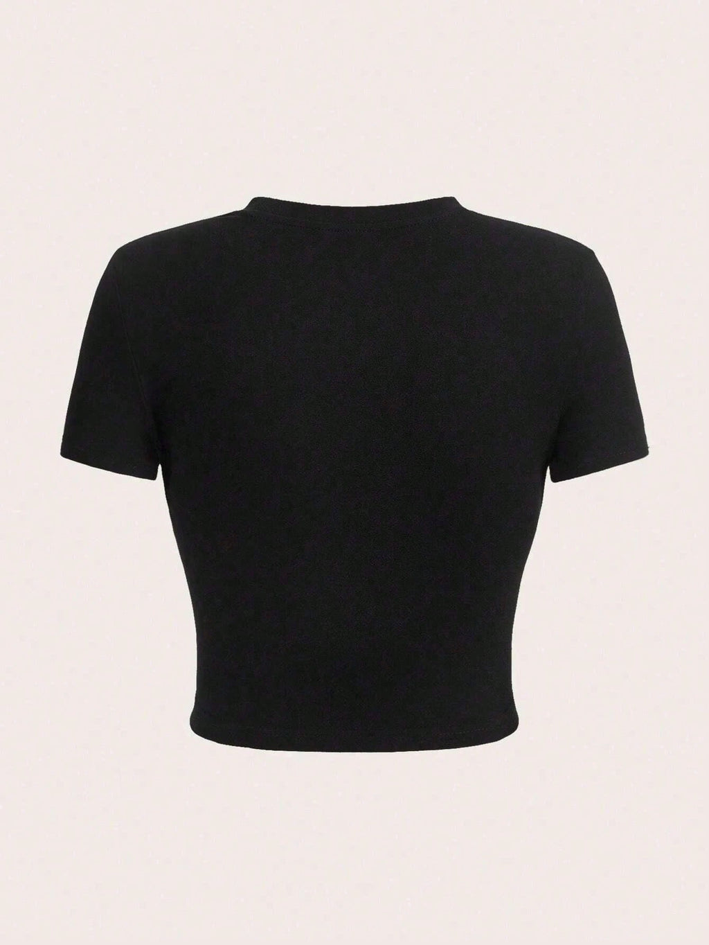 Star Printed Round Neck Short Sleeve Tight Short Women's T-Shirt, Suitable For Summer