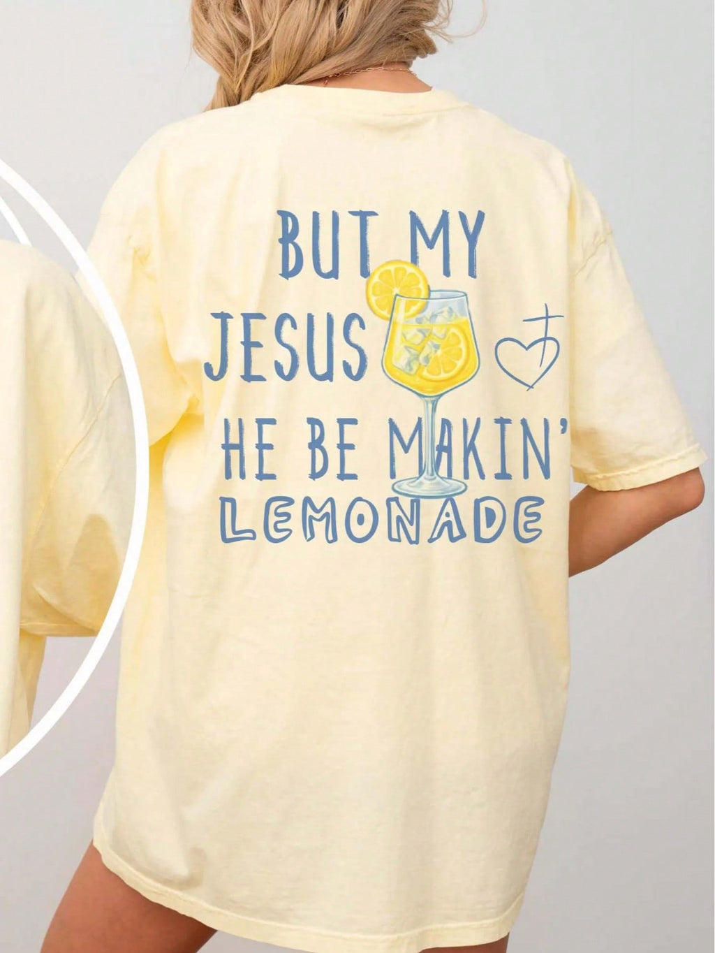 Life Gave Me Lemons. Printed Casual Round Neck Short-Sleeved T-Shirt, Women's Summer Top. Lightweight And Breathable Summer Top