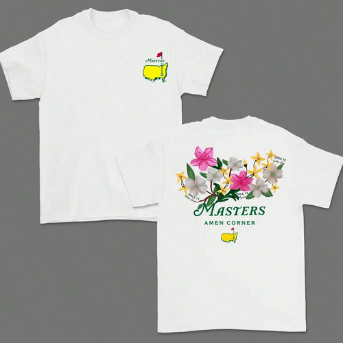 2026 New Summer Masters Amen Corner Golf Shirt, Soft Vintage Cotton T-Shirt, Breathable Classic Collar, Casual Menswear, Sportswear Gift For Casual Daily Wear