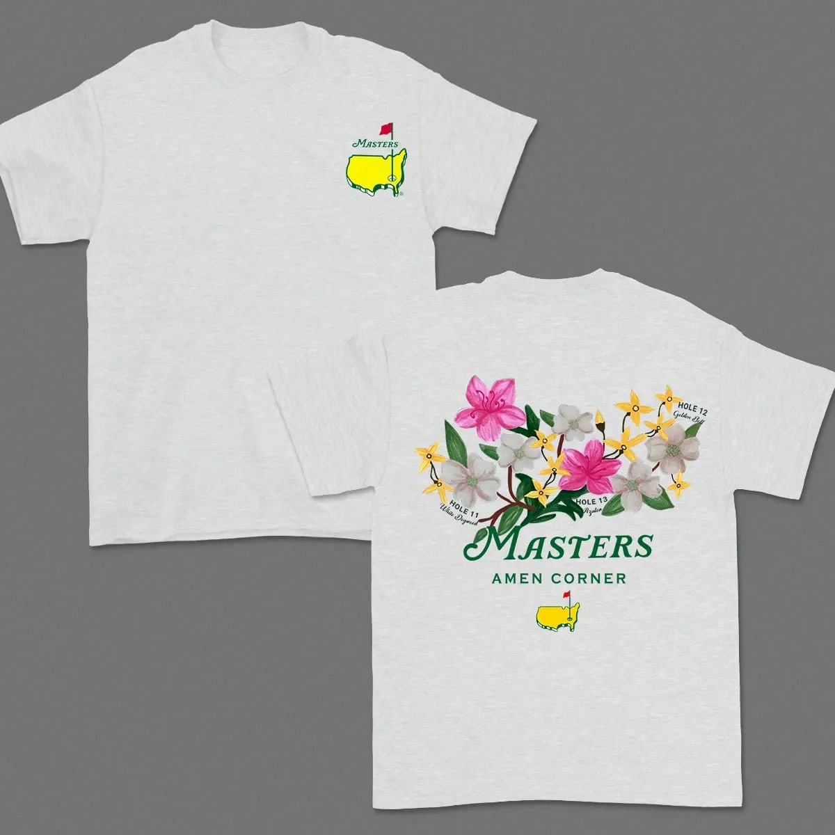 2026 New Summer Masters Amen Corner Golf Shirt, Soft Vintage Cotton T-Shirt, Breathable Classic Collar, Casual Menswear, Sportswear Gift For Casual Daily Wear