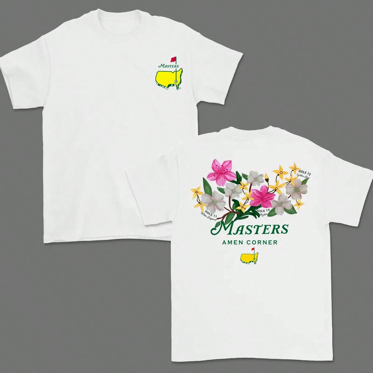 2026 New Summer Masters Amen Corner Golf Shirt, Soft Vintage Cotton T-Shirt, Breathable Classic Collar, Casual Menswear, Sportswear Gift For Casual Daily Wear