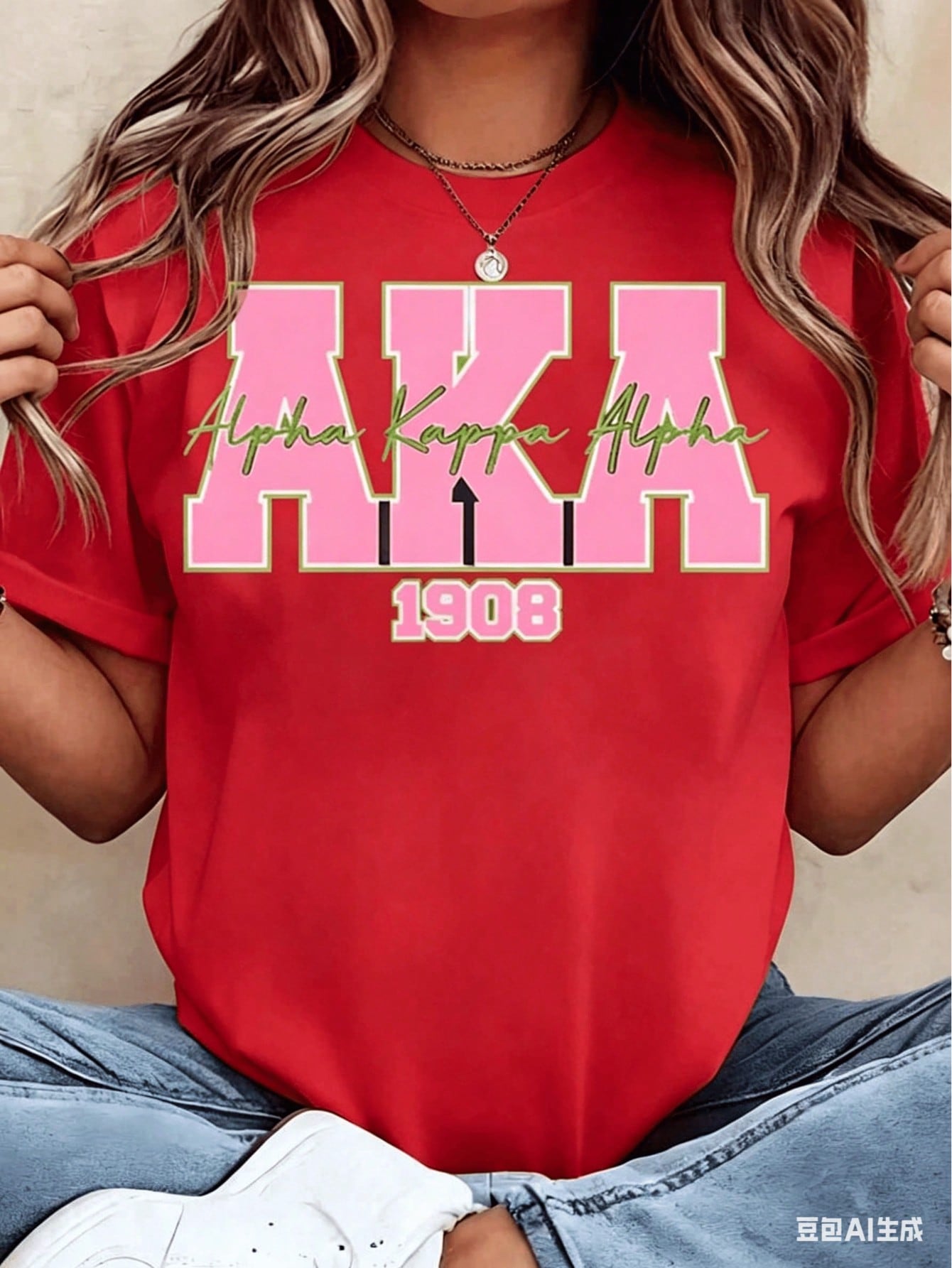2026 Summer New Theme Women T Shirt Alpha Alpha AKA 1908 Sorority Print Crew Neck Short Sleeve Casual Top Gift For College Students