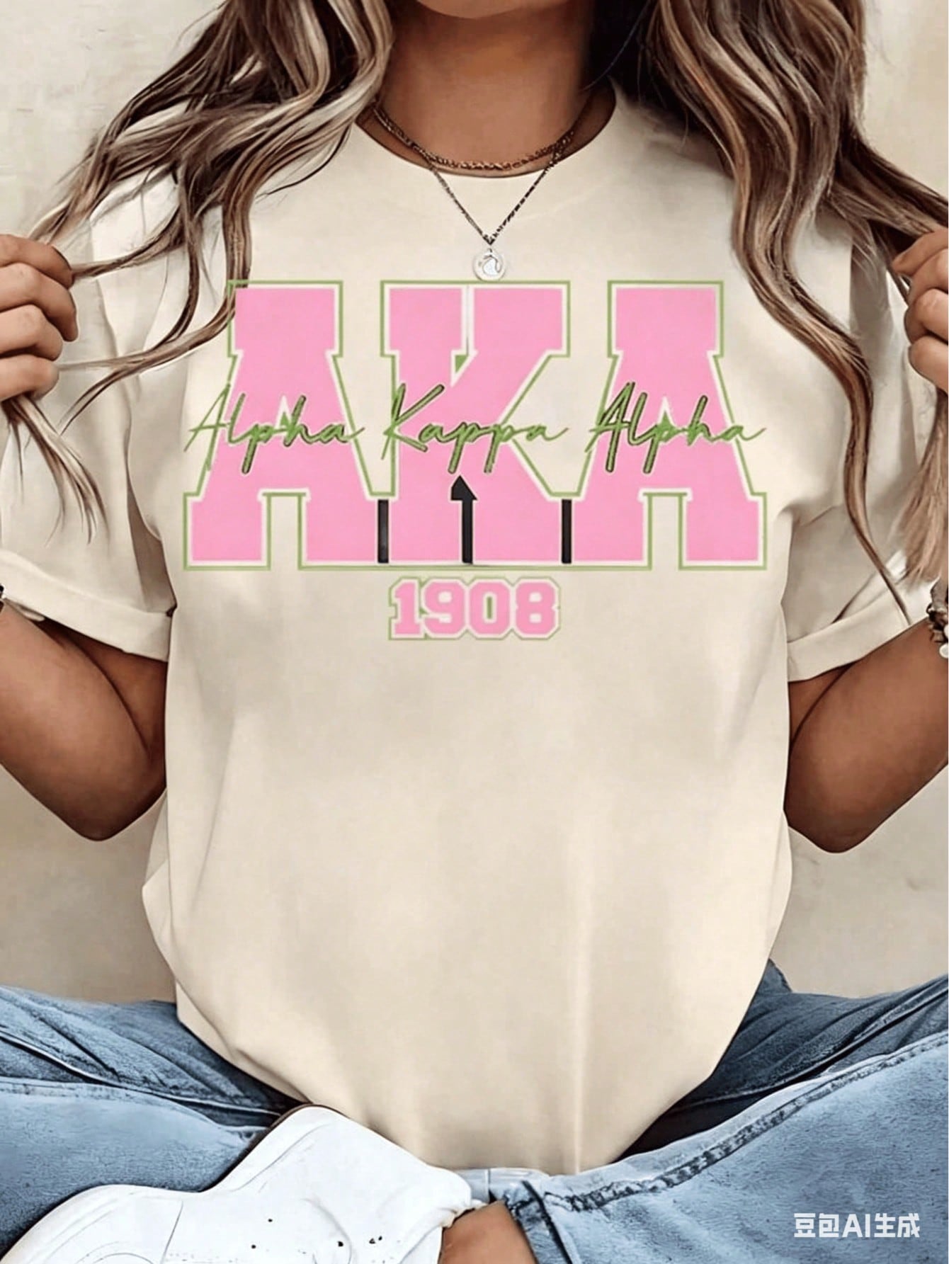 2026 Summer New Theme Women T Shirt Alpha Alpha AKA 1908 Sorority Print Crew Neck Short Sleeve Casual Top Gift For College Students