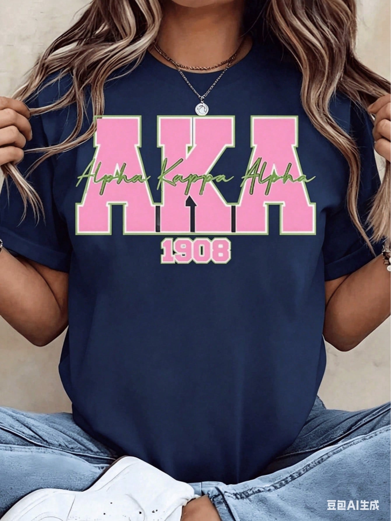 2026 Summer New Theme Women T Shirt Alpha Alpha AKA 1908 Sorority Print Crew Neck Short Sleeve Casual Top Gift For College Students