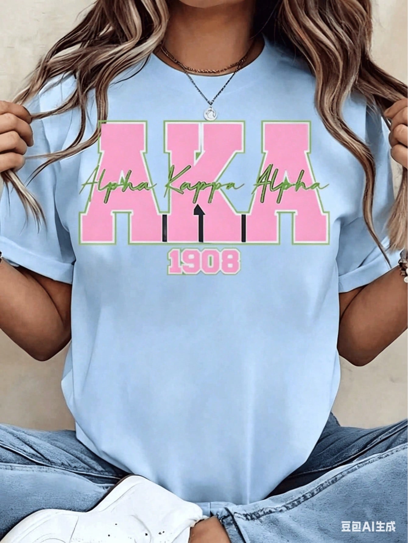 2026 Summer New Theme Women T Shirt Alpha Alpha AKA 1908 Sorority Print Crew Neck Short Sleeve Casual Top Gift For College Students
