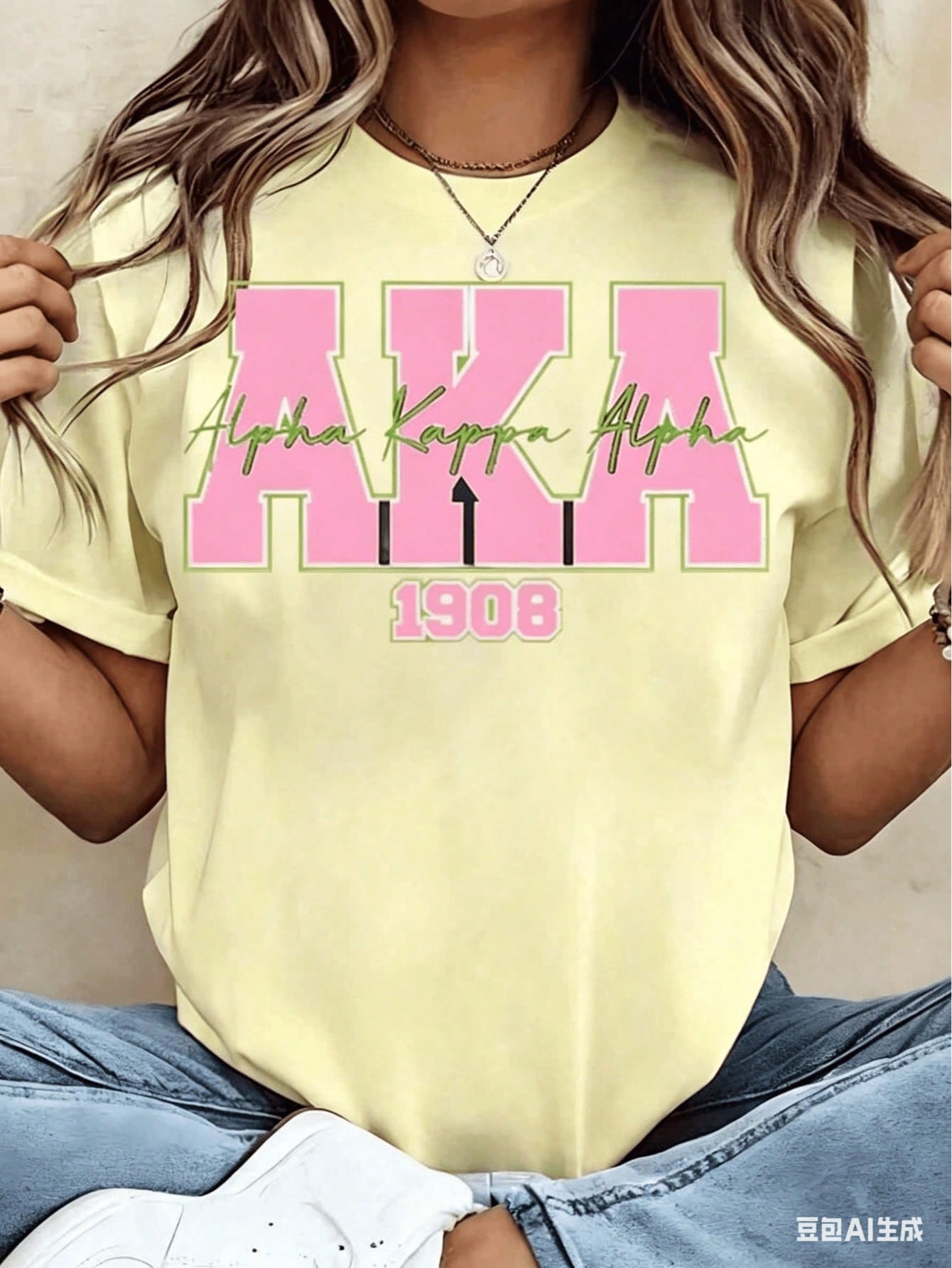 2026 Summer New Theme Women T Shirt Alpha Alpha AKA 1908 Sorority Print Crew Neck Short Sleeve Casual Top Gift For College Students