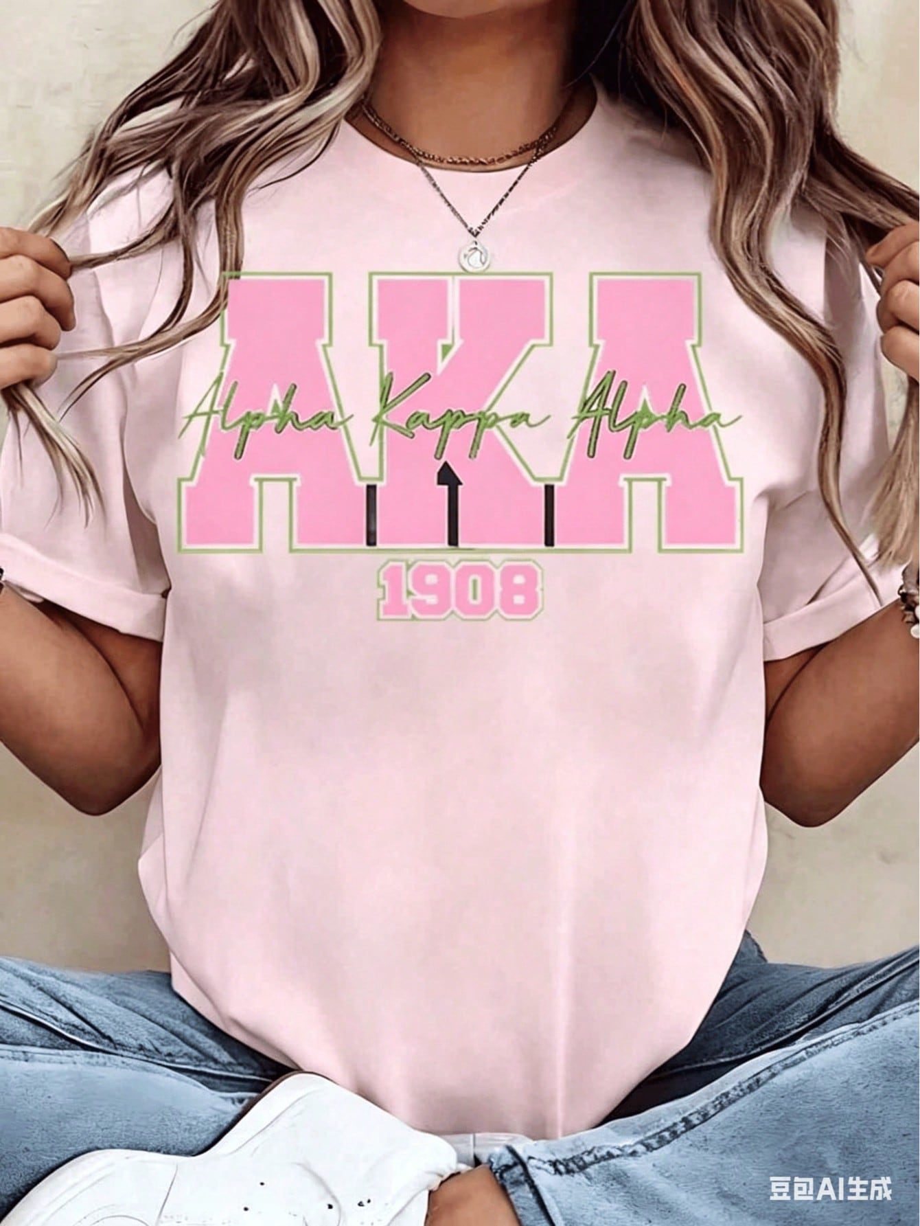 2026 Summer New Theme Women T Shirt Alpha Alpha AKA 1908 Sorority Print Crew Neck Short Sleeve Casual Top Gift For College Students