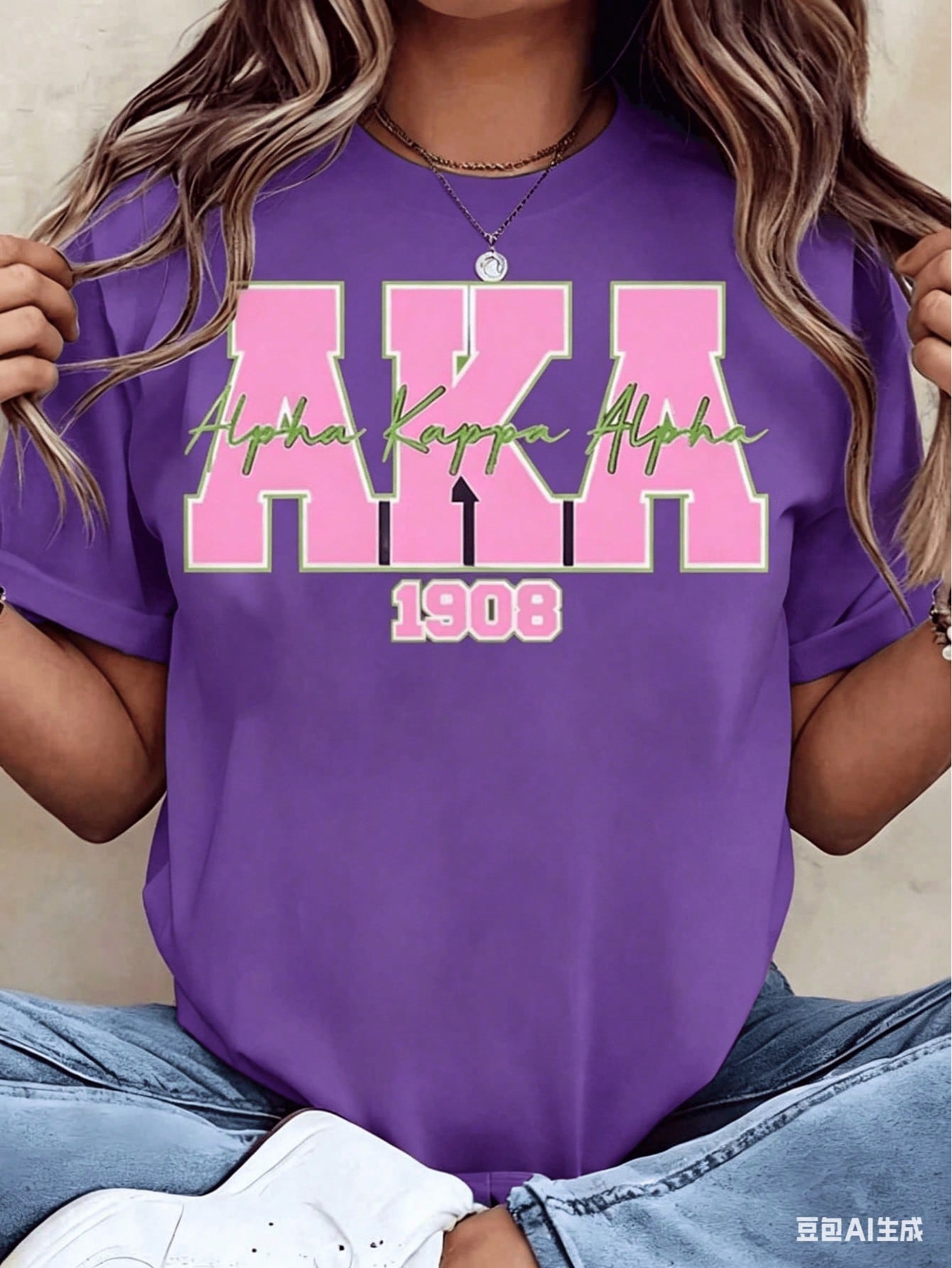 2026 Summer New Theme Women T Shirt Alpha Alpha AKA 1908 Sorority Print Crew Neck Short Sleeve Casual Top Gift For College Students