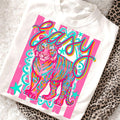 Preppy Style Tiger Print T-Shirt, Casual Crew Neck T-Shirt Ropa De Verano Mujer Y2k Clothes Streetwear