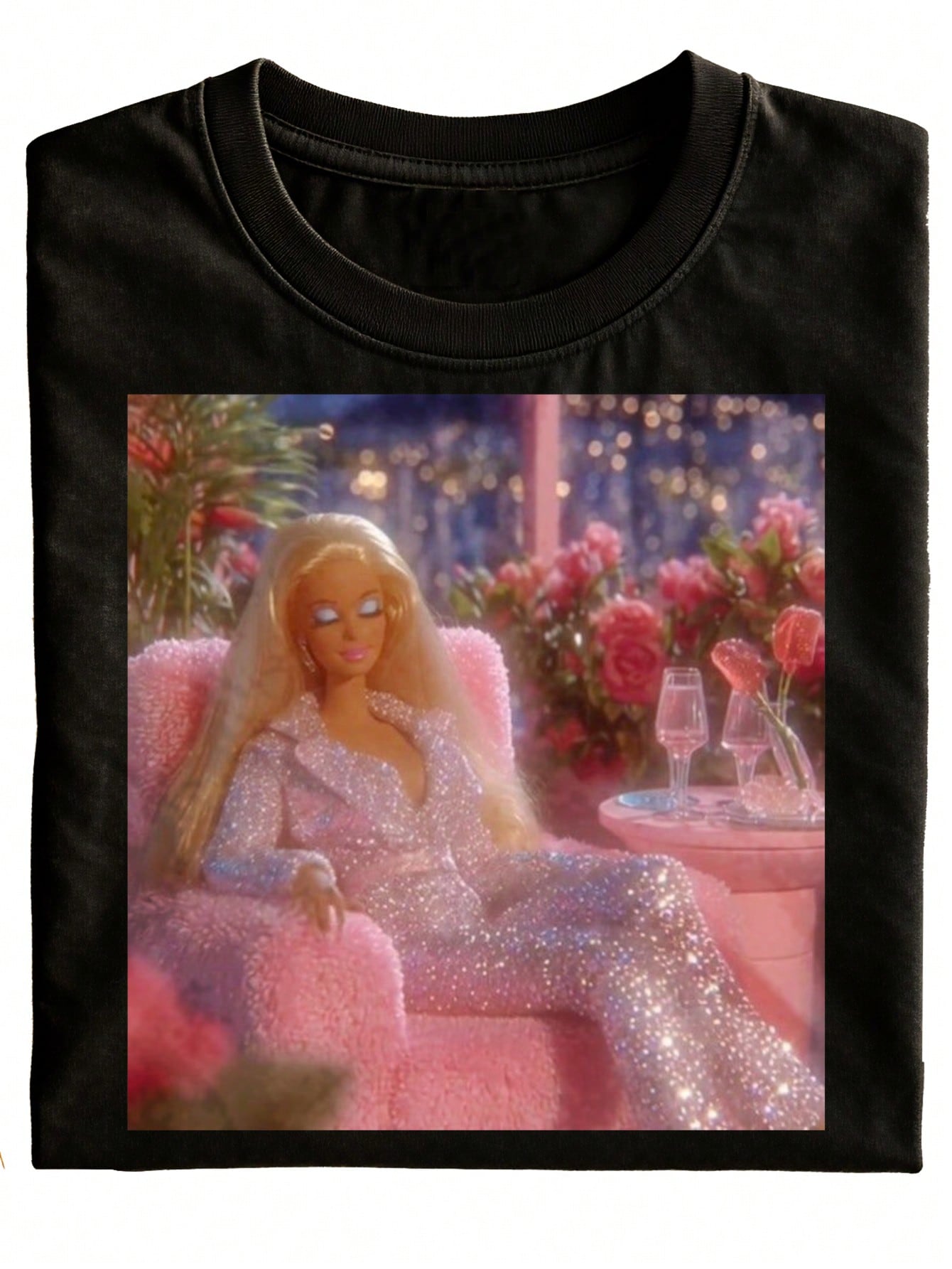 Dreamy Garden Charming Fun Unisex T-Shirt Black Printed Text Party Gift Pure Fashion Versatile Holiday Style Plus Size