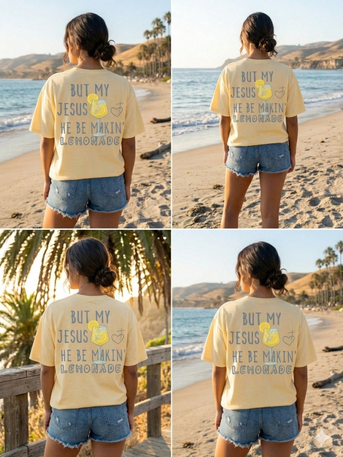Life Gave Me Lemons. Printed Casual Round Neck Short-Sleeved T-Shirt, Women's Summer Top. Lightweight And Breathable Summer Top