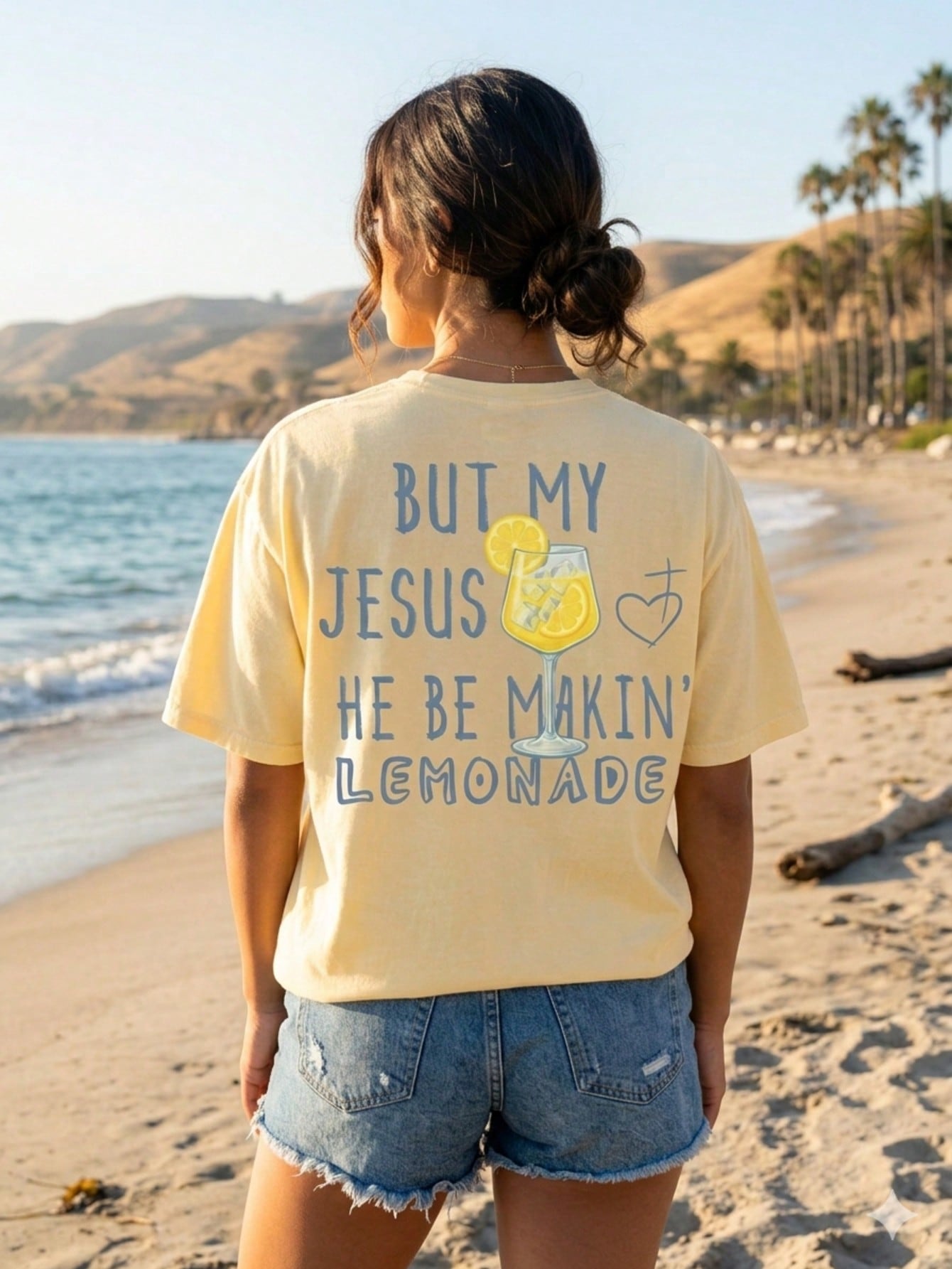 Life Gave Me Lemons. Printed Casual Round Neck Short-Sleeved T-Shirt, Women's Summer Top. Lightweight And Breathable Summer Top