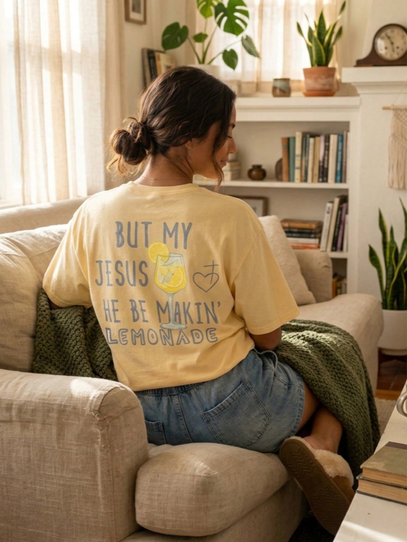 Life Gave Me Lemons. Printed Casual Round Neck Short-Sleeved T-Shirt, Women's Summer Top. Lightweight And Breathable Summer Top