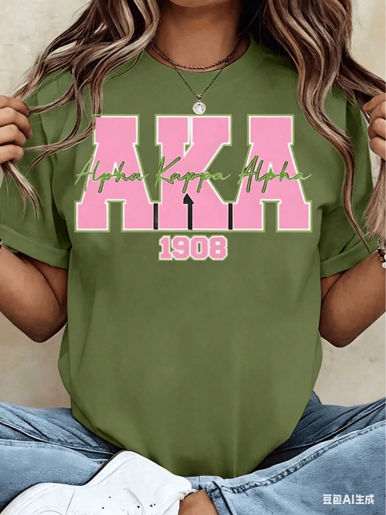 2026 Summer New Theme Women T Shirt Alpha Alpha AKA 1908 Sorority Print Crew Neck Short Sleeve Casual Top Gift For College Students