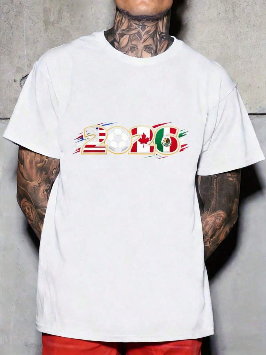 World Cup1psc2026 NEW 2026 World Cup Usa Canada Mexico Soccer Football Jersey T-Shirt Men Women Unisex Sports Fan Apparel Black Shirt Suitable For Holiday Gifts100%Cotton