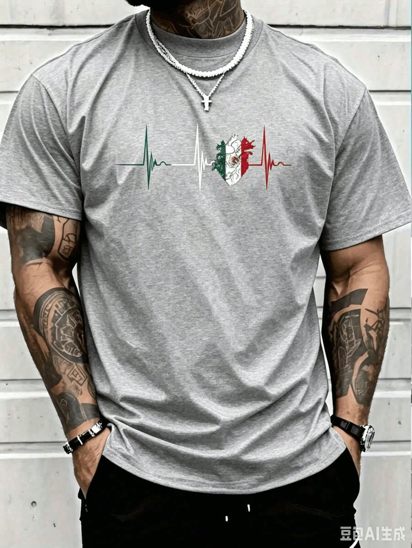 Cotton Graphic Tees100% Cotton Mexico Heart Mexico Flag Heartbeat EKG Pulse Mexican Pride T-Shirt Women's Men Graphic Teesummer Tops