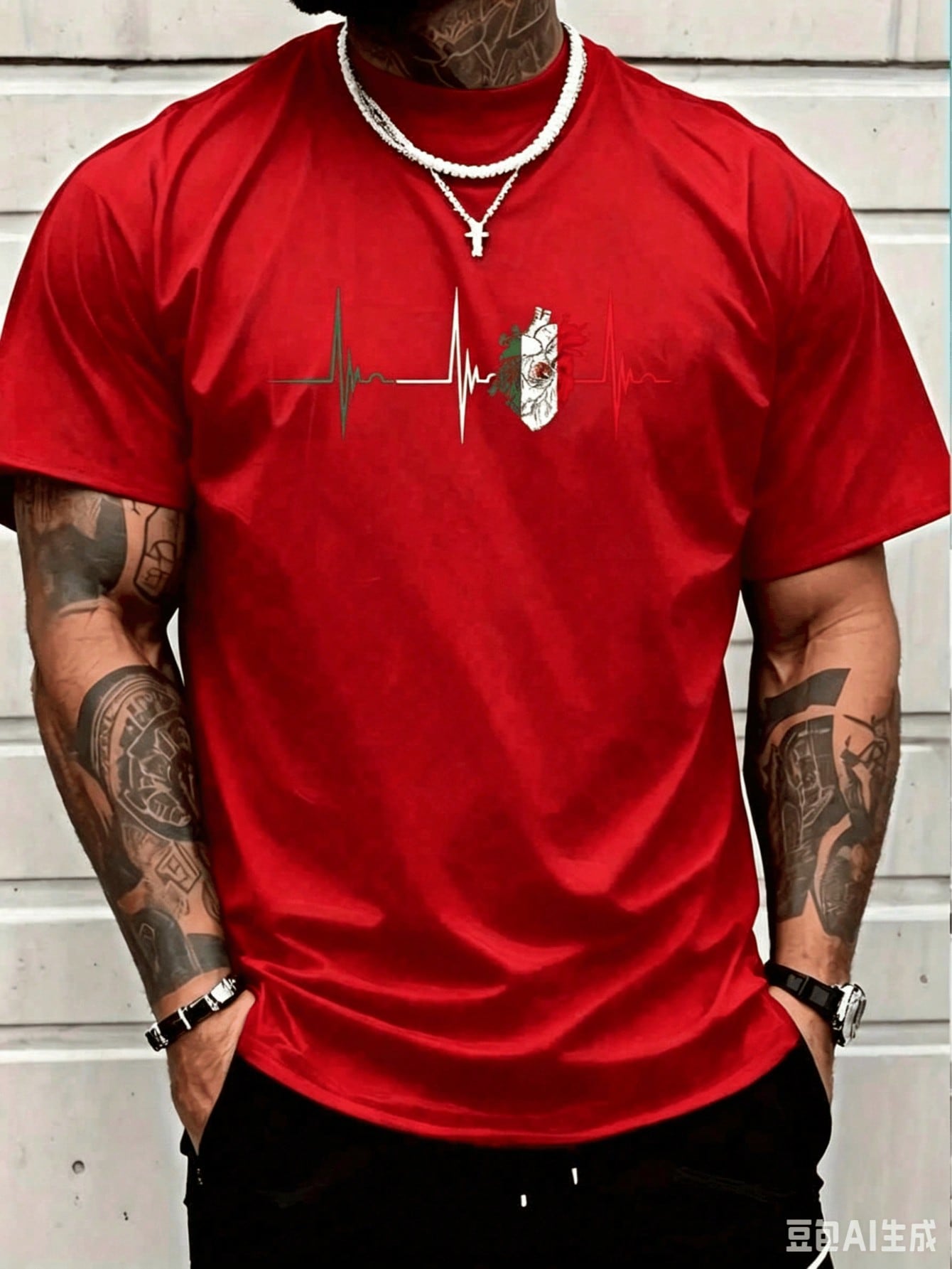 Cotton Graphic Tees100% Cotton Mexico Heart Mexico Flag Heartbeat EKG Pulse Mexican Pride T-Shirt Women's Men Graphic Teesummer Tops