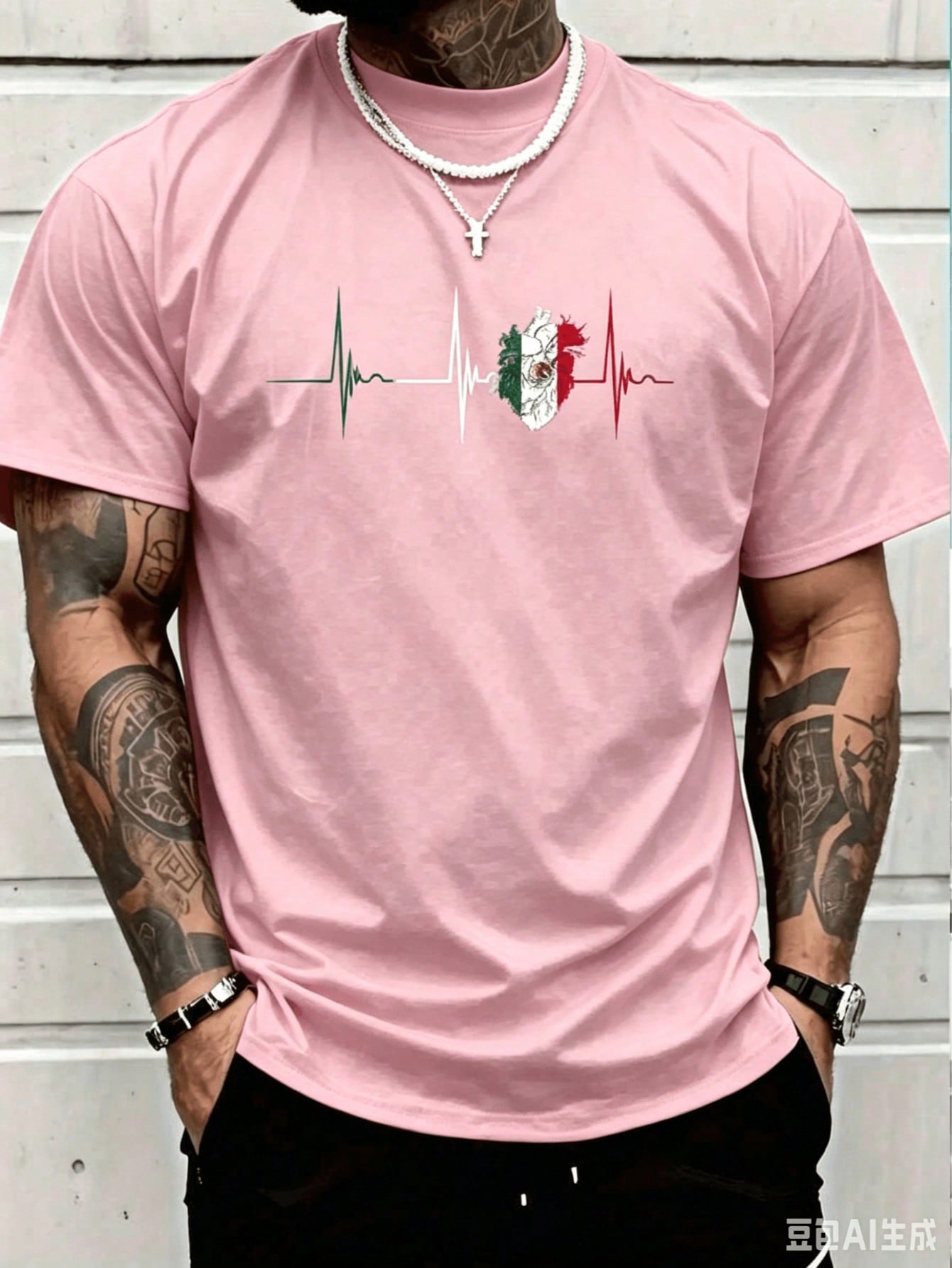 Cotton Graphic Tees100% Cotton Mexico Heart Mexico Flag Heartbeat EKG Pulse Mexican Pride T-Shirt Women's Men Graphic Teesummer Tops