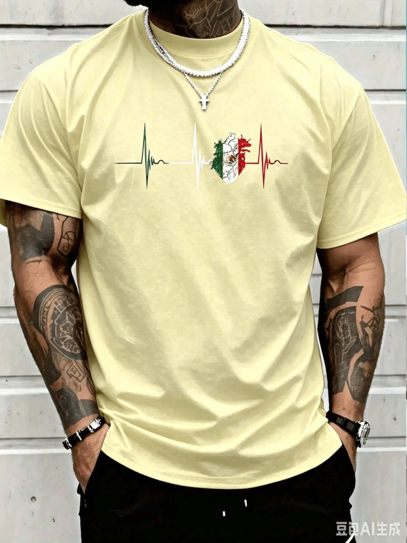 Cotton Graphic Tees100% Cotton Mexico Heart Mexico Flag Heartbeat EKG Pulse Mexican Pride T-Shirt Women's Men Graphic Teesummer Tops