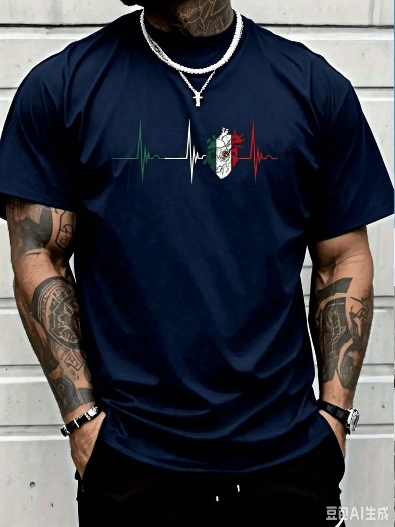 Cotton Graphic Tees100% Cotton Mexico Heart Mexico Flag Heartbeat EKG Pulse Mexican Pride T-Shirt Women's Men Graphic Teesummer Tops