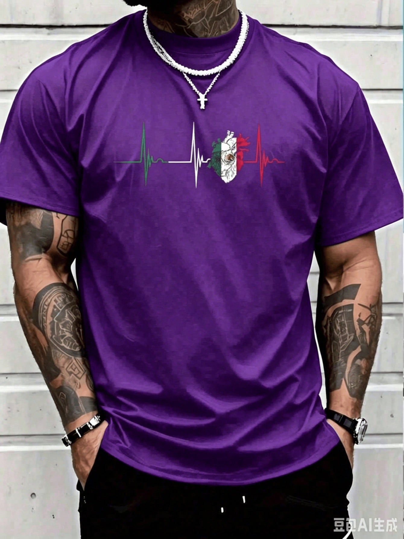 Cotton Graphic Tees100% Cotton Mexico Heart Mexico Flag Heartbeat EKG Pulse Mexican Pride T-Shirt Women's Men Graphic Teesummer Tops