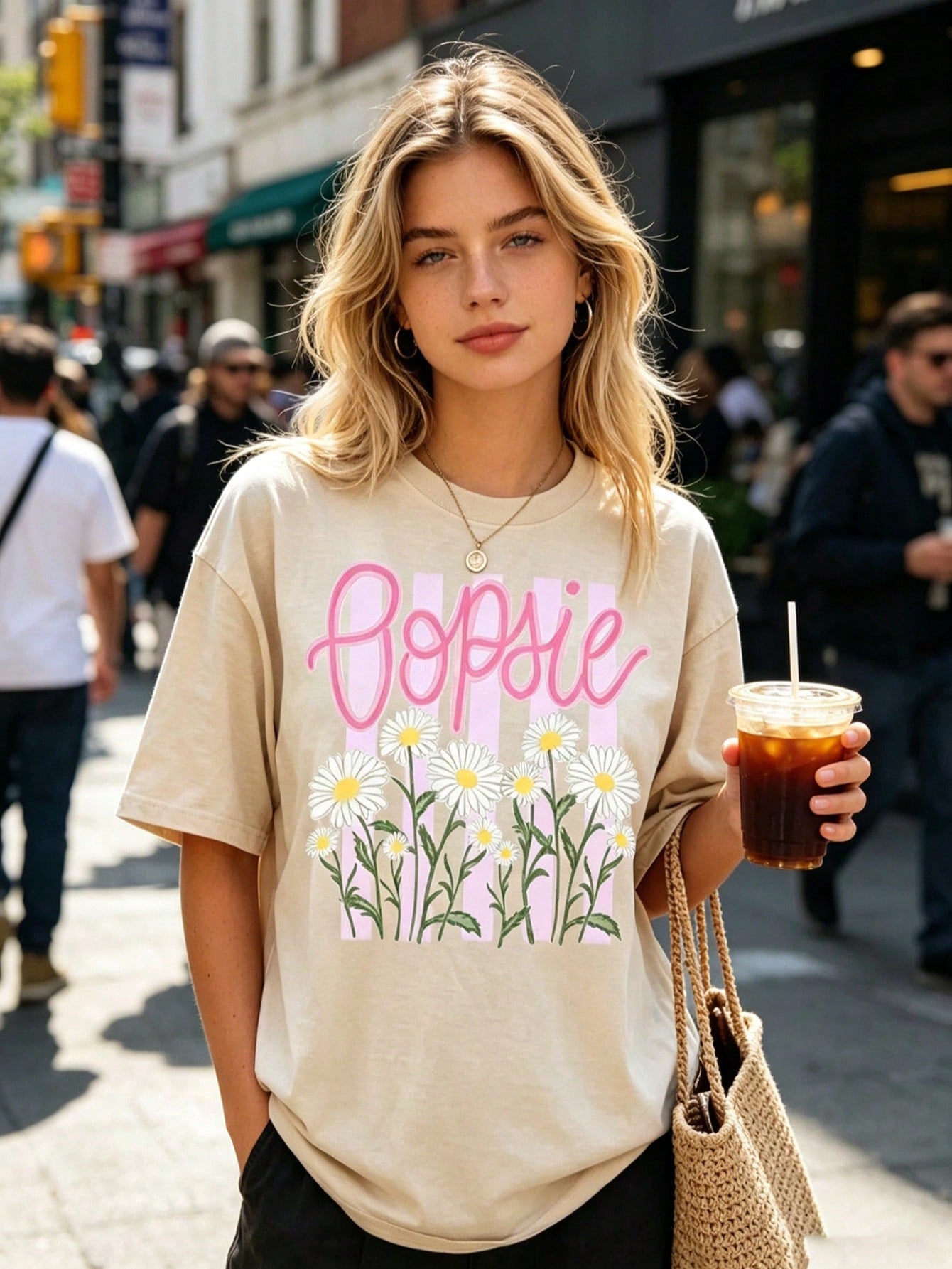 Floral Graphic T-Shirt Boho Summer Botanical Tee Streetwear Summer Top Camiseta Para Mujer Free Shipping Summer Outfit For Women Vacation Outfit Women