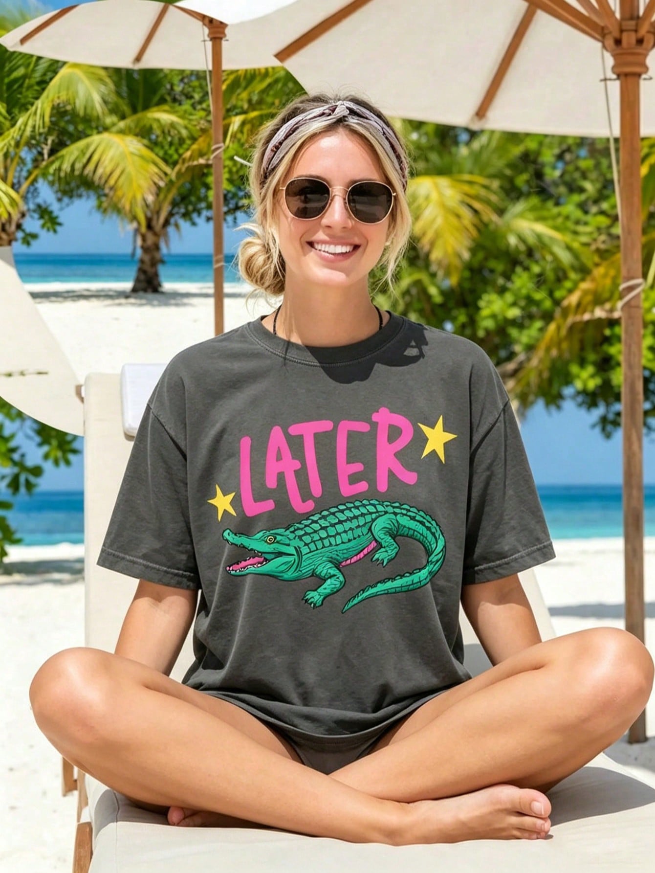 Later Gator Tee, After While Crocodile Youth Or Women's Shirt, Front & Back Shirt, Viral Shirt, Funny Summer Graphic Shirt