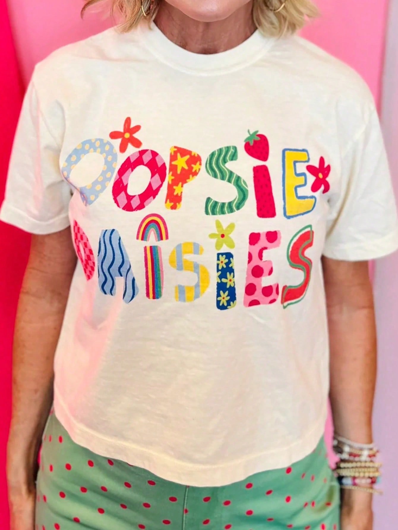 Oopsie Daisies Retro Vibes! Vacation Outfit Women, Cute Beach Outfit For Woman Summer Top