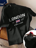London England Breathable Quick-Dry Summer T-Shirt, Unisex Oversized Loose Fit, Vintage Streetwear, Casual Long Sleeve Top, Random Print