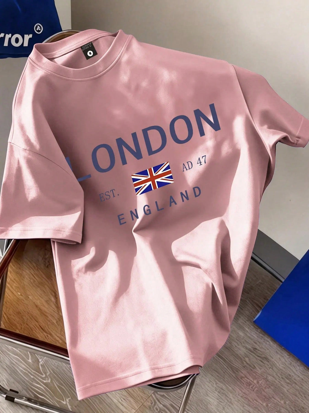 London England Breathable Quick-Dry Summer T-Shirt, Unisex Oversized Loose Fit, Vintage Streetwear, Casual Long Sleeve Top, Random Print