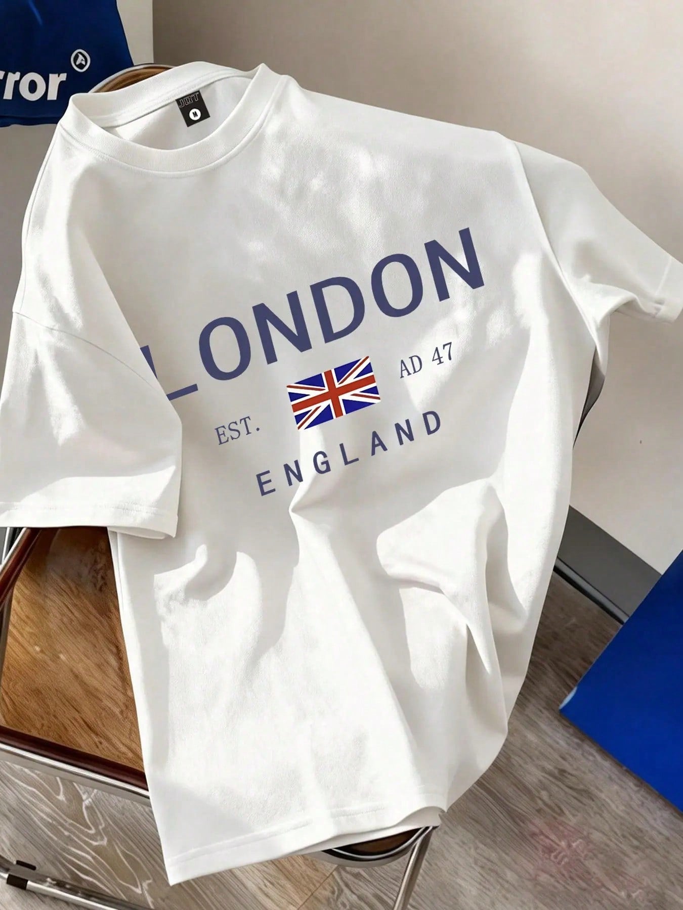 London England Breathable Quick-Dry Summer T-Shirt, Unisex Oversized Loose Fit, Vintage Streetwear, Casual Long Sleeve Top, Random Print