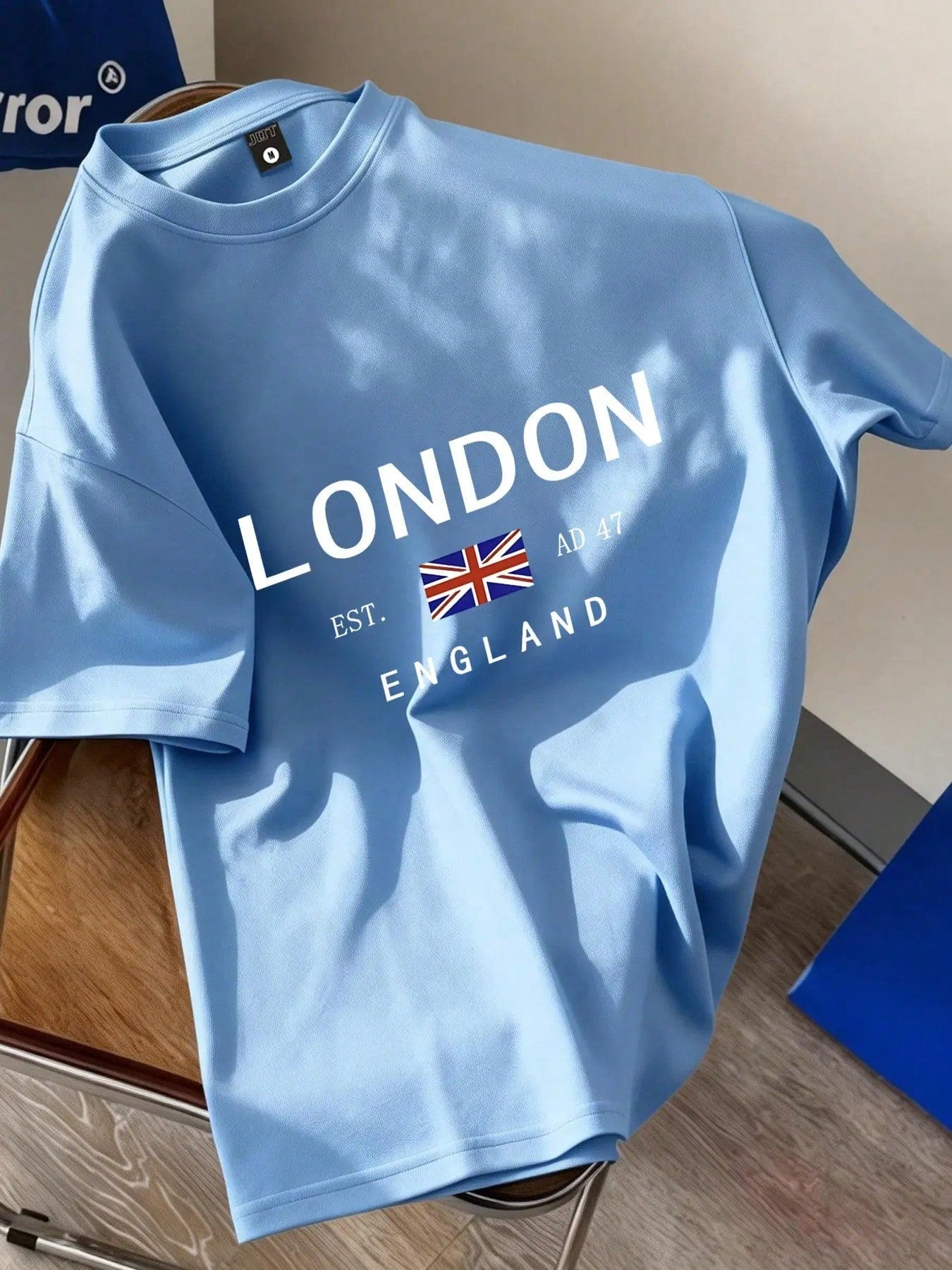 London England Breathable Quick-Dry Summer T-Shirt, Unisex Oversized Loose Fit, Vintage Streetwear, Casual Long Sleeve Top, Random Print