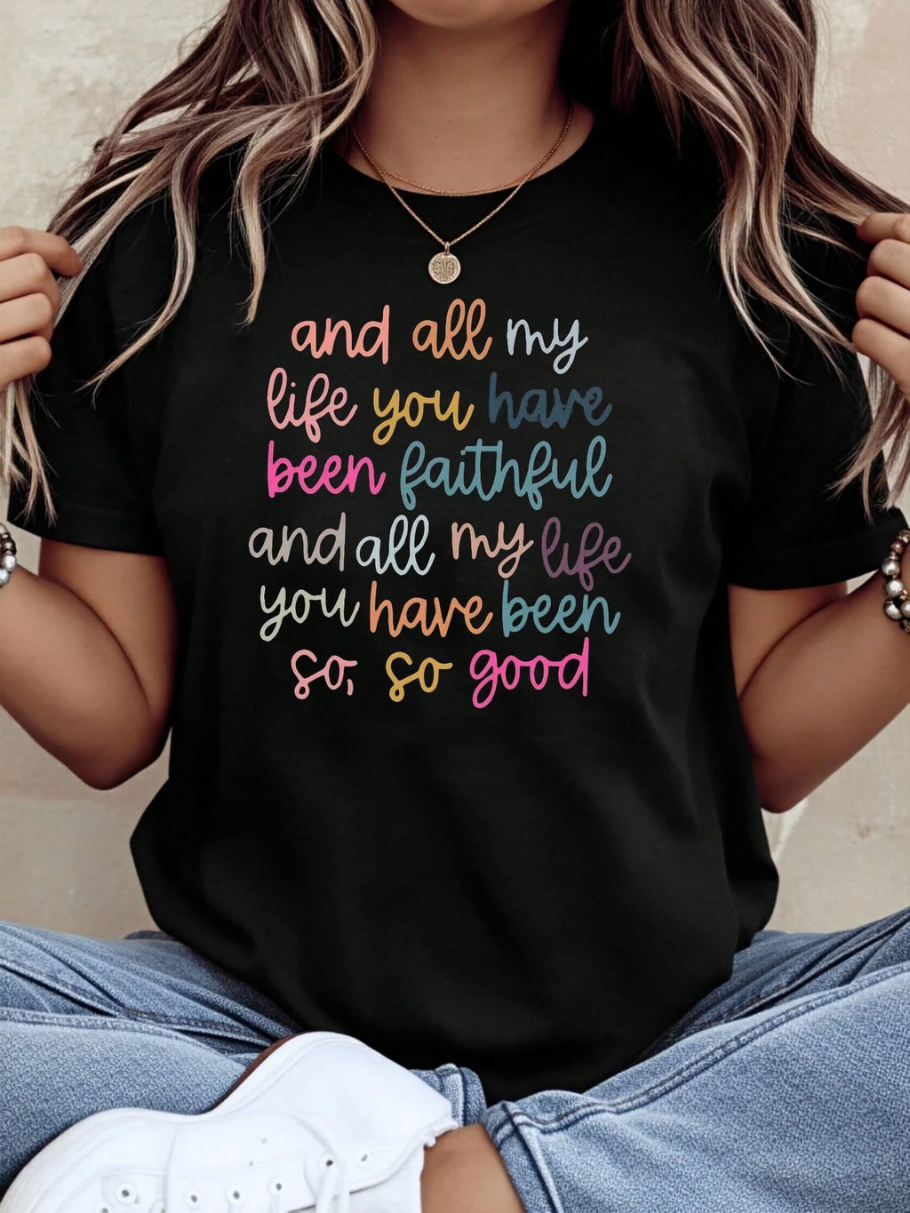 Soft Cotton Crew Neck Tee Custom BFF Nickname Print Friendship Gift Top