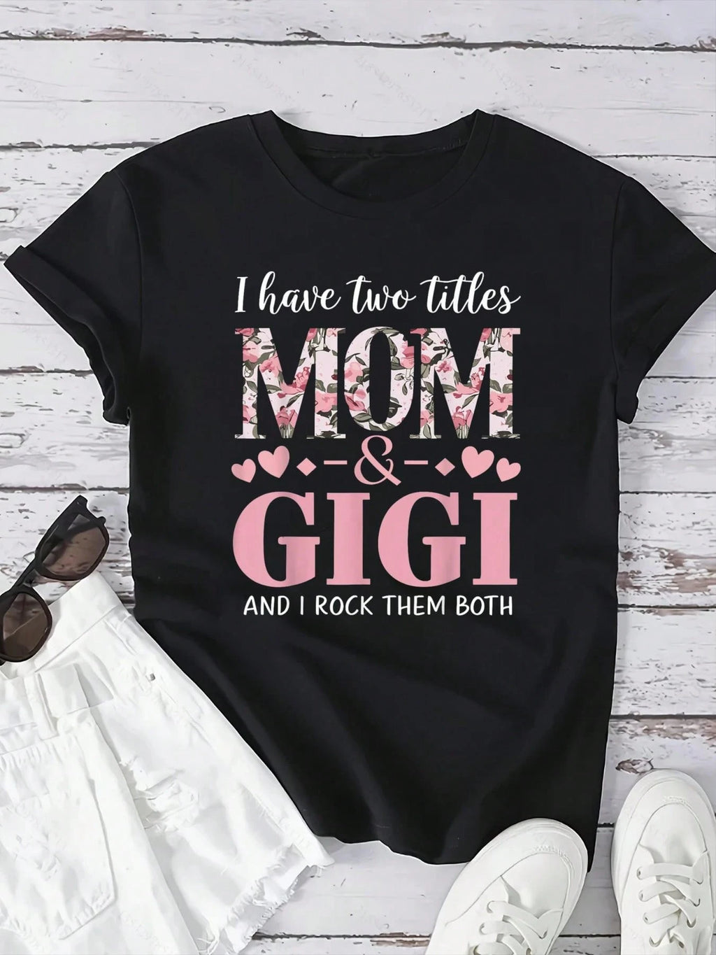 Soft Cotton Crew Neck Tee - Sweet Grandma Slogan Print Daily Casual Top For Grandmothers