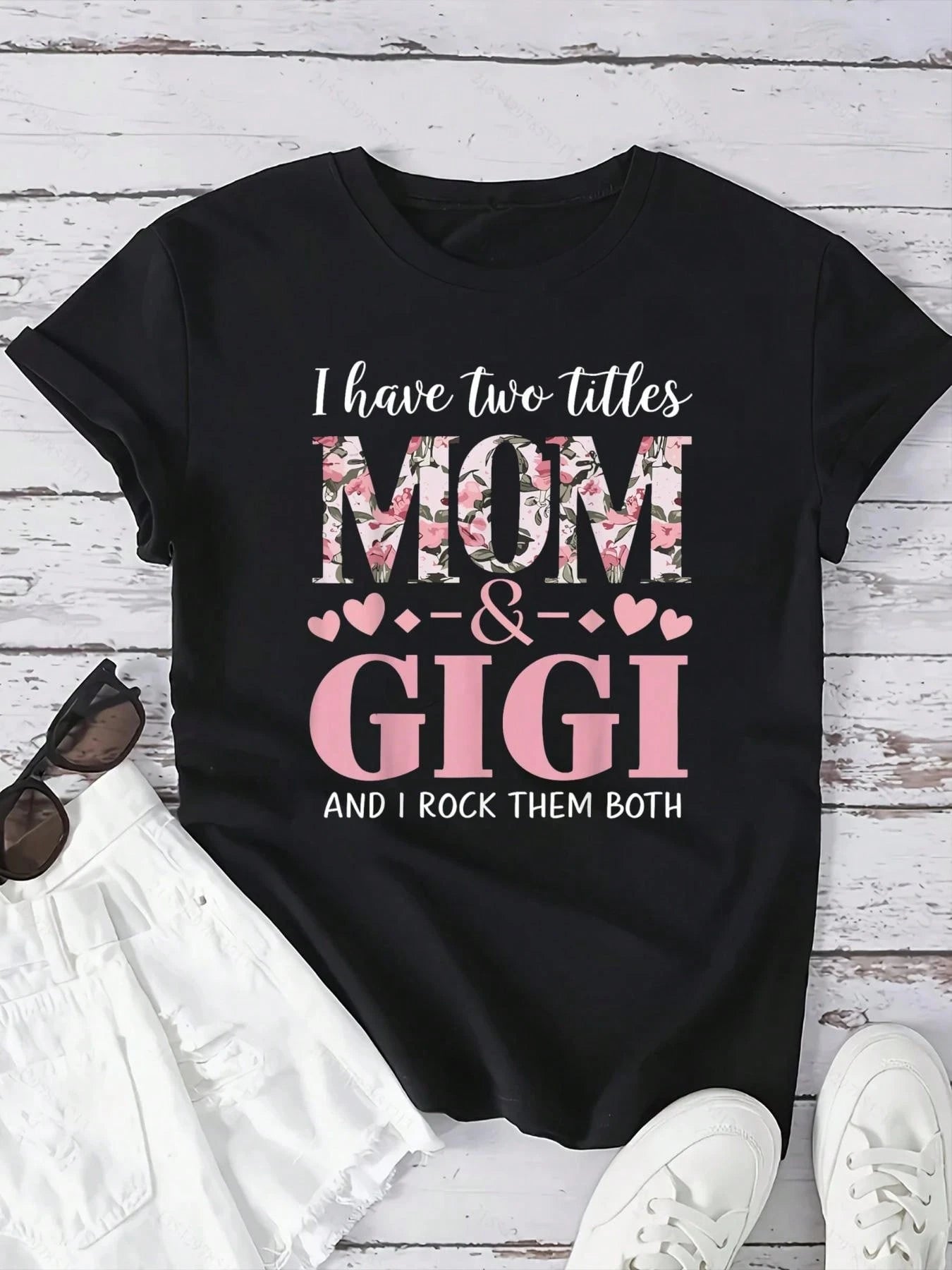 Soft Cotton Crew Neck Tee - Sweet Grandma Slogan Print Daily Casual Top For Grandmothers