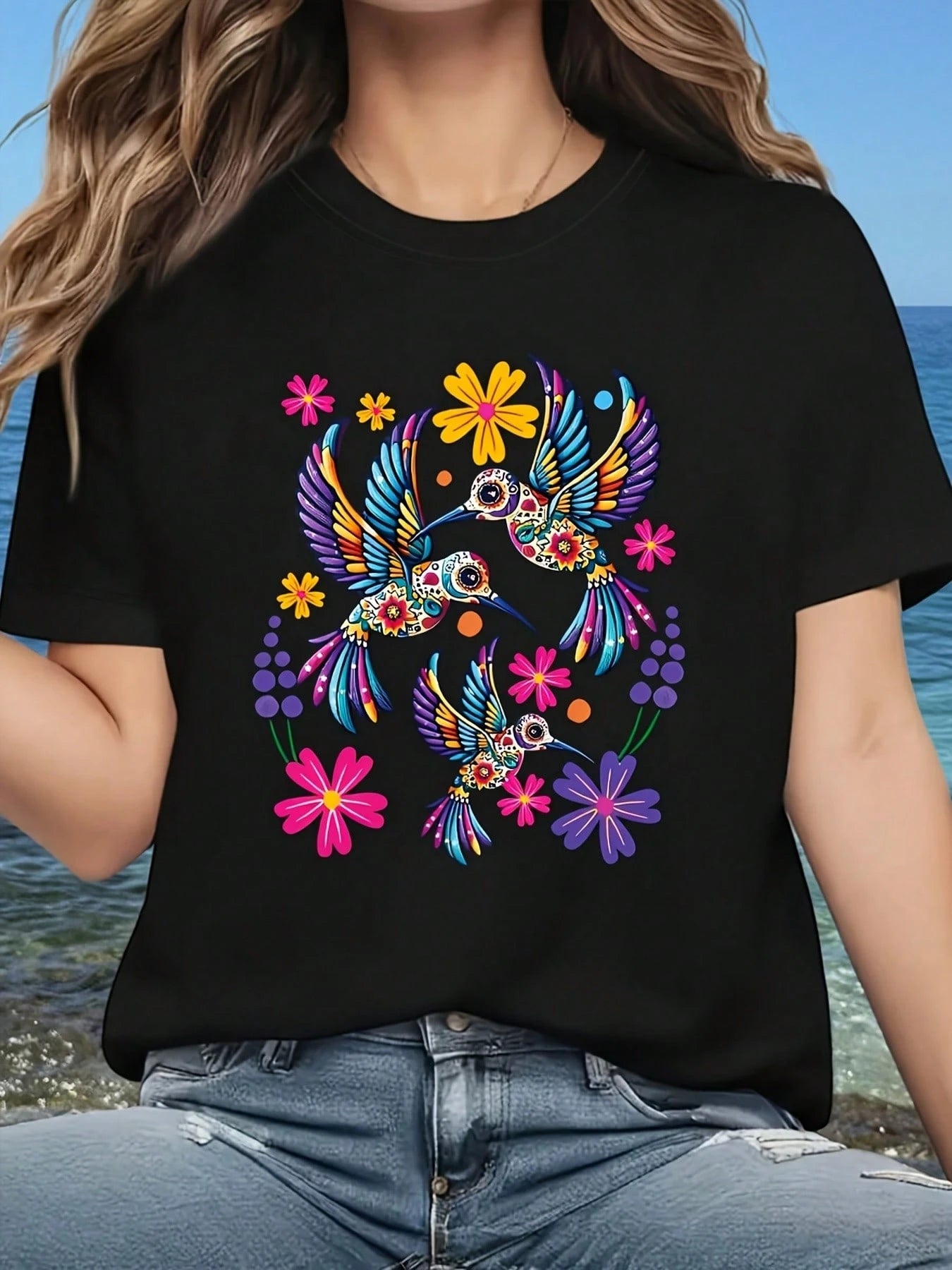 Custom Easter Bunny Graphic T-Shirt Soft Cotton Crew Neck Short Sleeve Wear For Spring Holiday And Family Festive Gathering Events