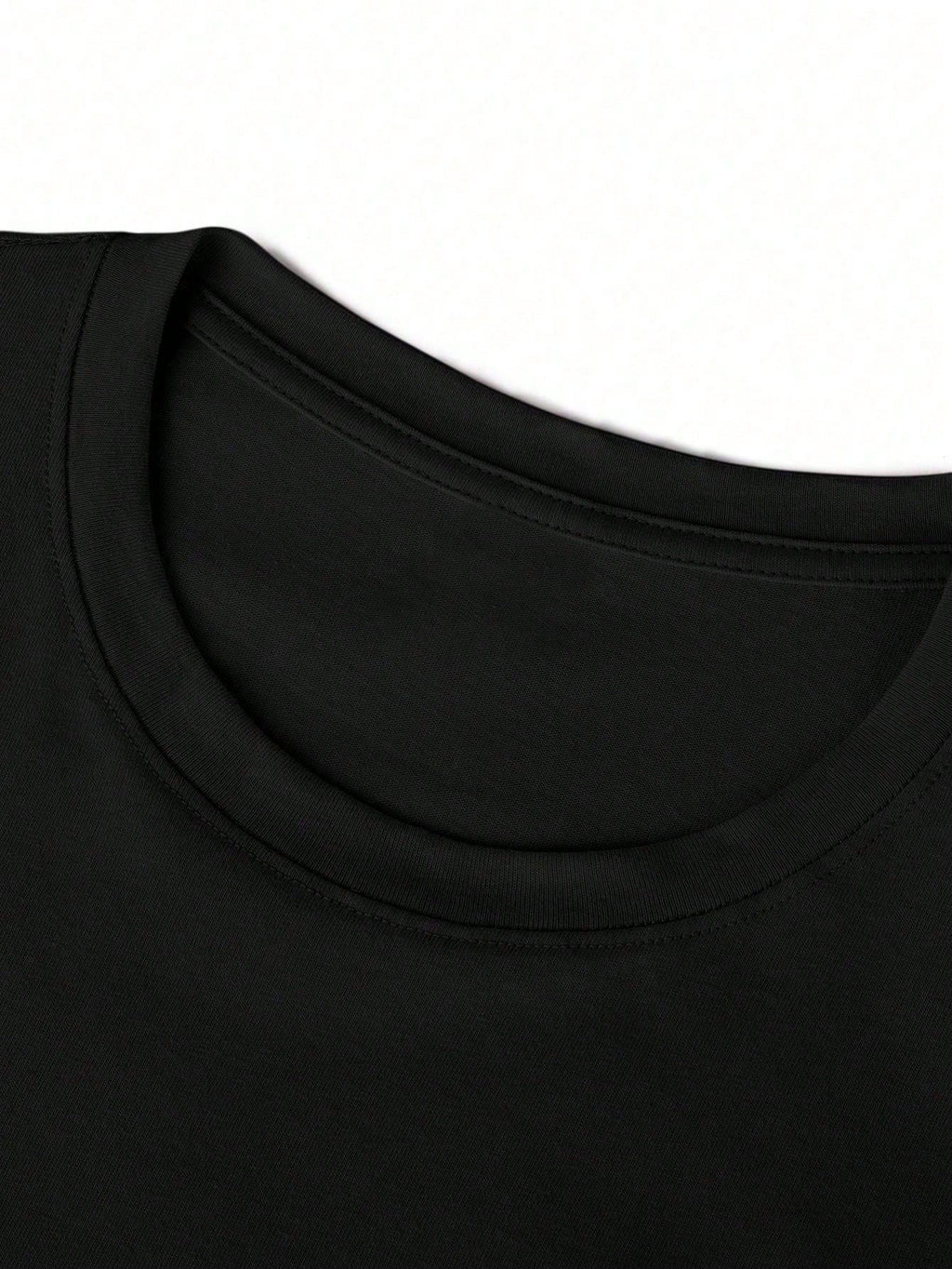 28 Number Printed Tee - Loose Slimming Black Top, Versatile Short Sleeve for Student Daily Summer Outfits