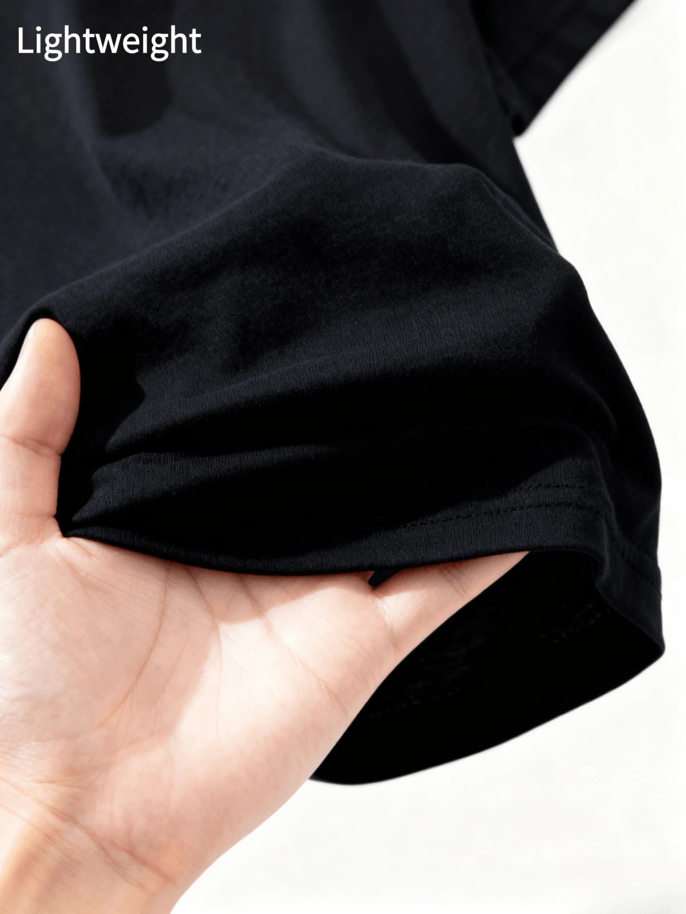 28 Number Printed Tee - Loose Slimming Black Top, Versatile Short Sleeve for Student Daily Summer Outfits