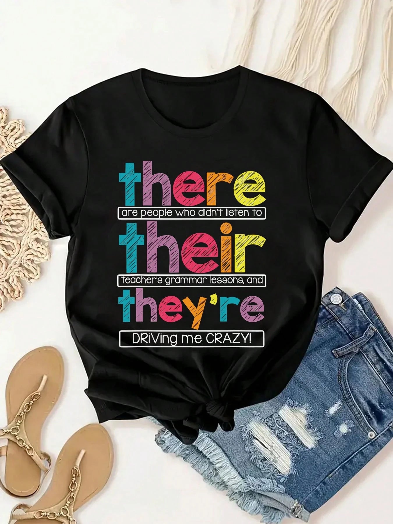 Summer Women Comfortable Printed Casual Short Sleeve T-Shirt S Size