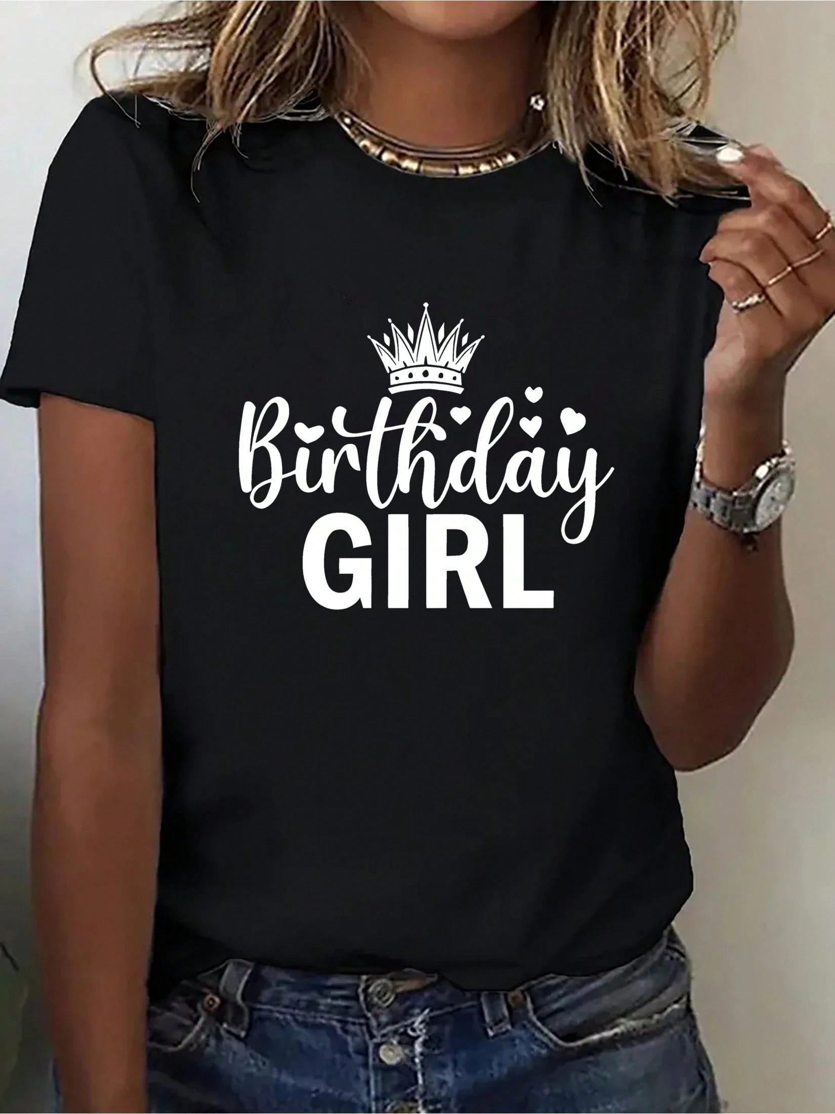 Custom Art Deco T-Shirt Elegant Cotton Crew Neck Short Sleeve Vintage Glam Wear For Party & Special Occasions