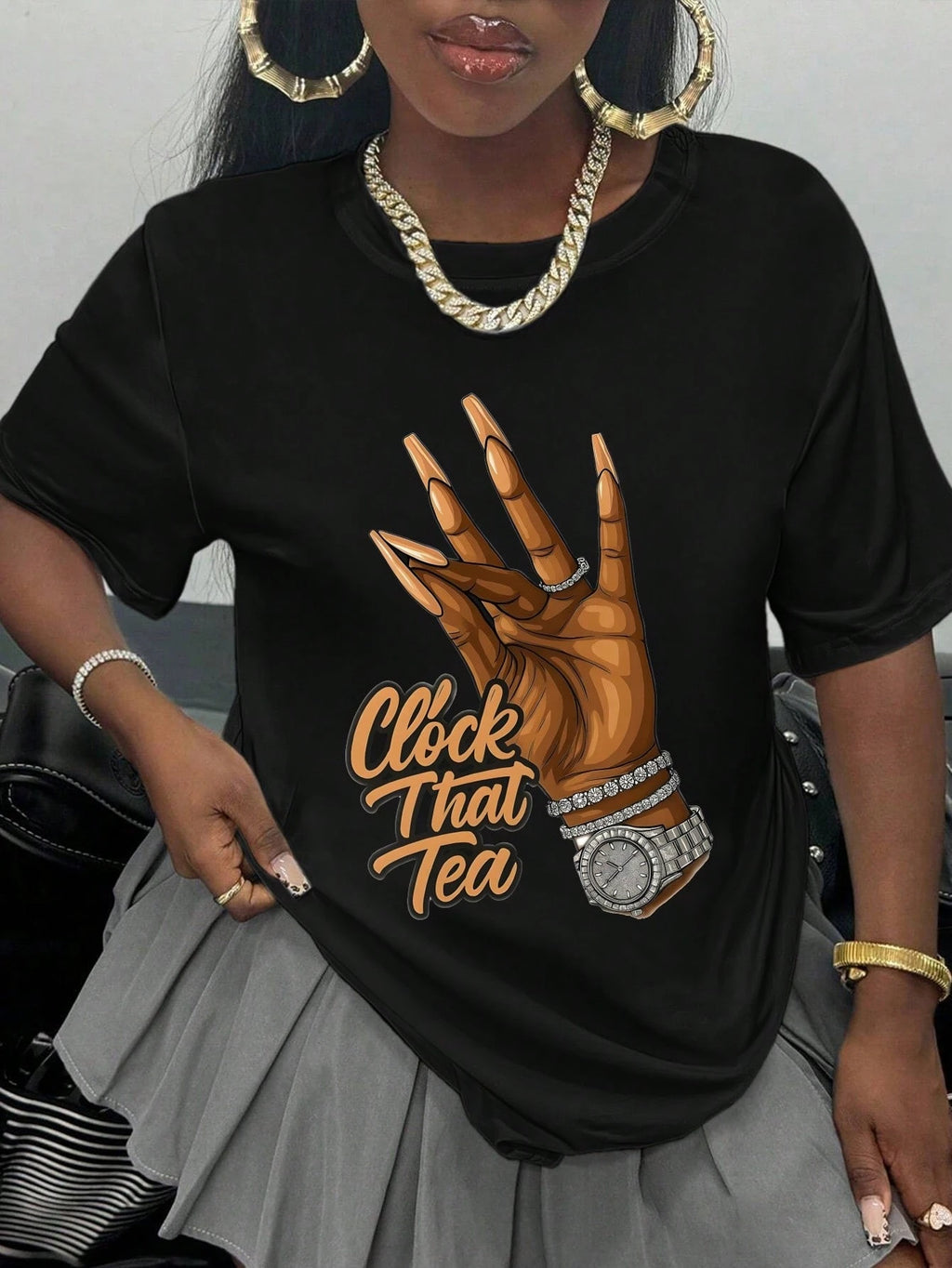 Women Soft Stretch Crew Neck Tee Funny Tea Lover Slogan Breathable Lightweight Everyday Casual Top