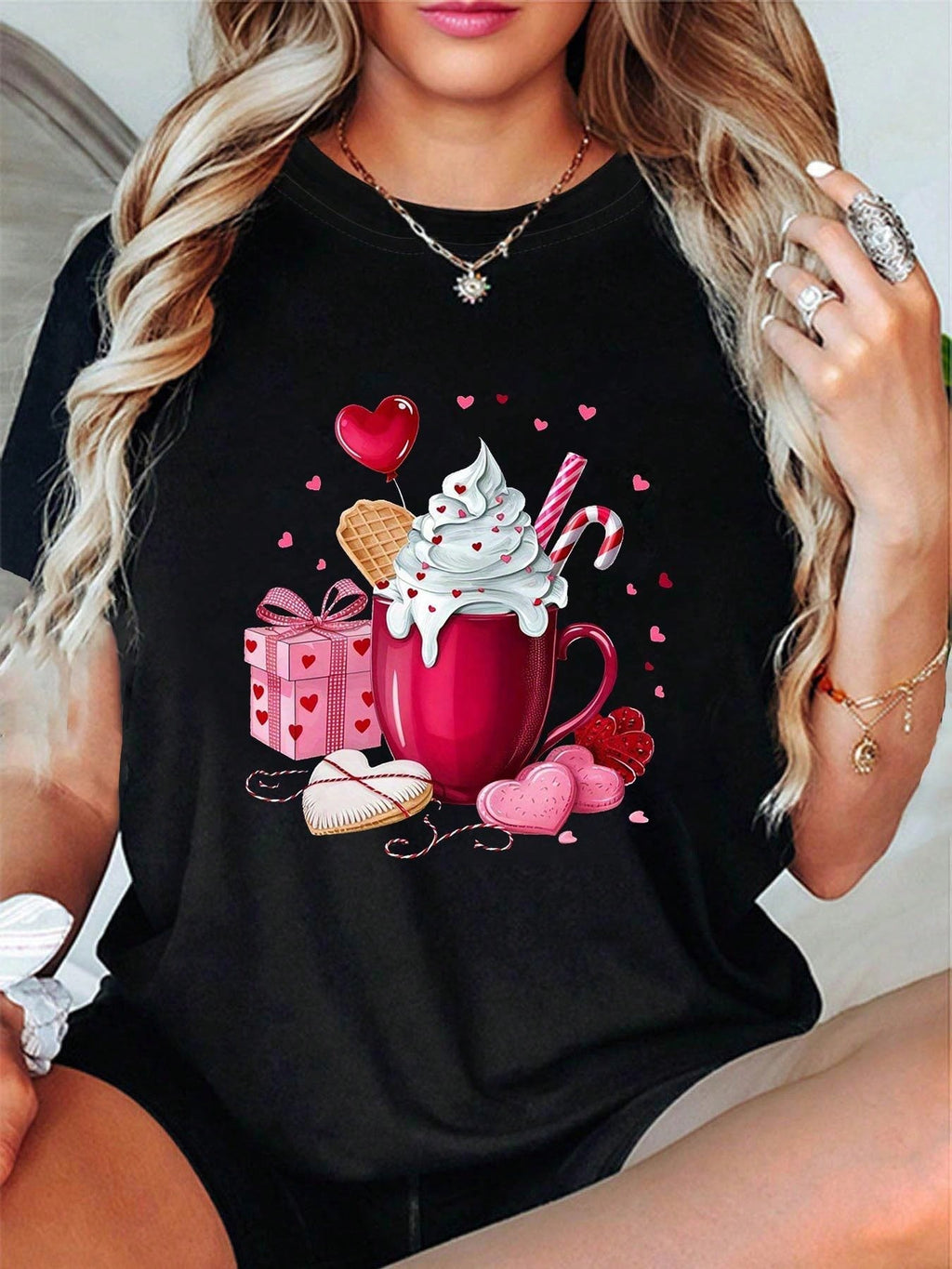 Custom Cross Stitch Pattern T-Shirt Soft Cotton Crew Neck Short Sleeve Wear For Needlework Embroidery Enthusiasts