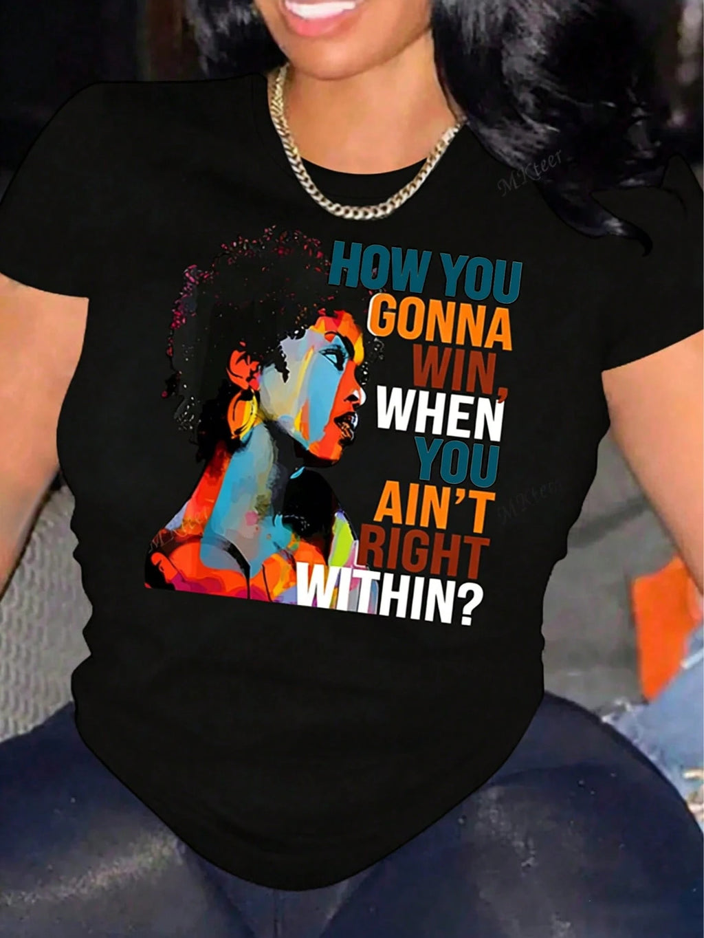 Women Soft Knit Crew Neck Tee Inspirational Graphic Comfort Daily Casual Short Sleeve Top